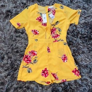 Socialite Yellow Floral Romper